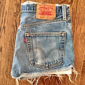 Vintage Levi High Rise Jean Shorts